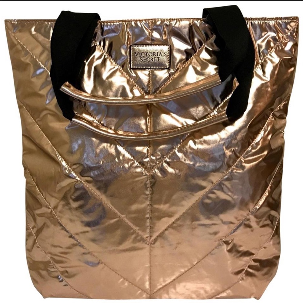 Victoria Secret ROSE GOLD Puffer Tote